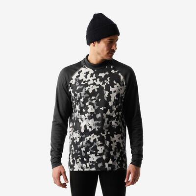 Maglia termica sci uomo 500 LOOSE beige e nera