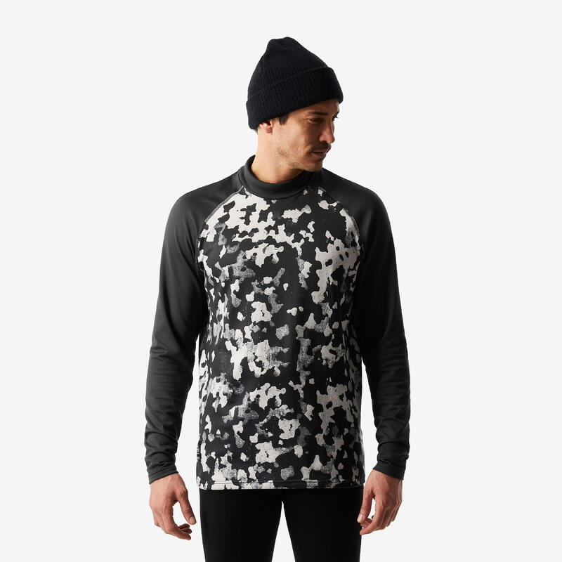 Camisola térmica de ski com corte amplo respirável homem, BL500 bege preto graf