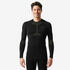 Men’s Warm and Seamless Base Layer Ski Top BL500 - Black and Khaki