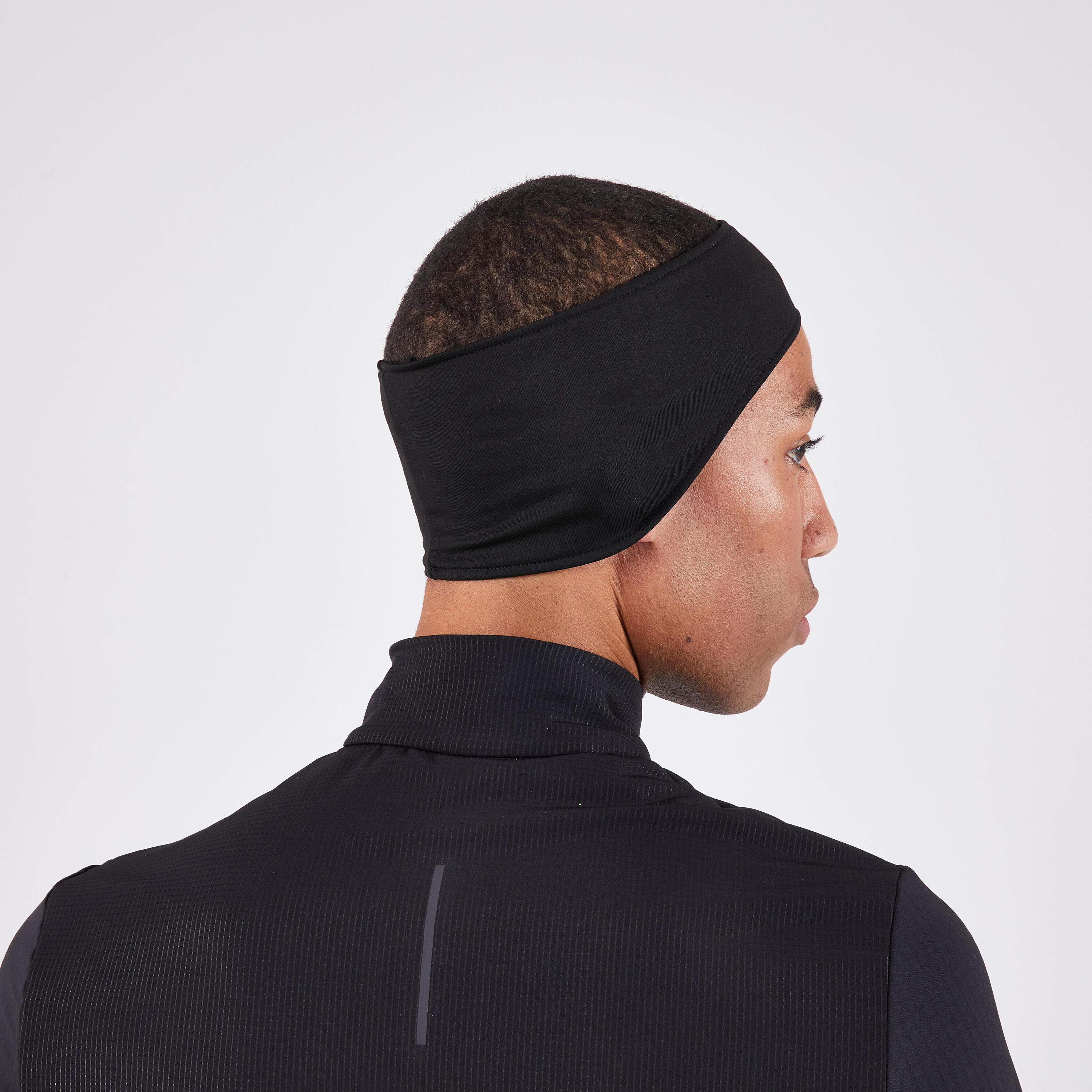 Bandeau running chaud homme femme - kiprun warm noir 4/10