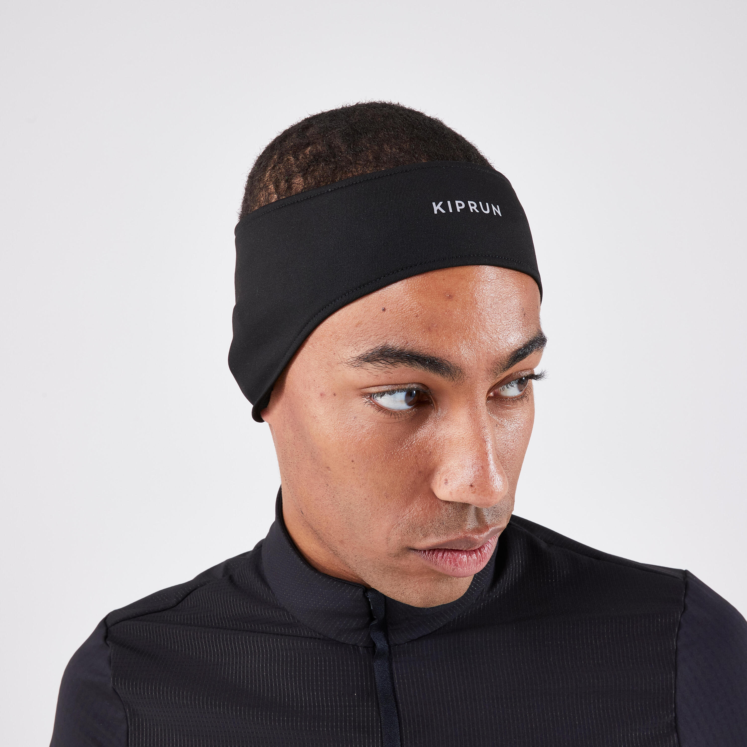 Bandeau running chaud homme femme - kiprun warm noir 3/10