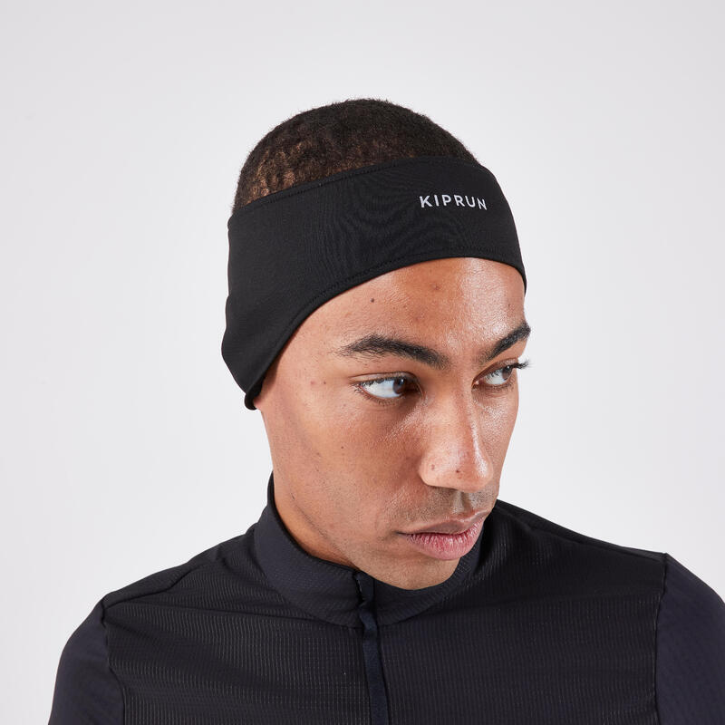 Warme hoofdband voor hardlopen Warm+ uniseks zwart