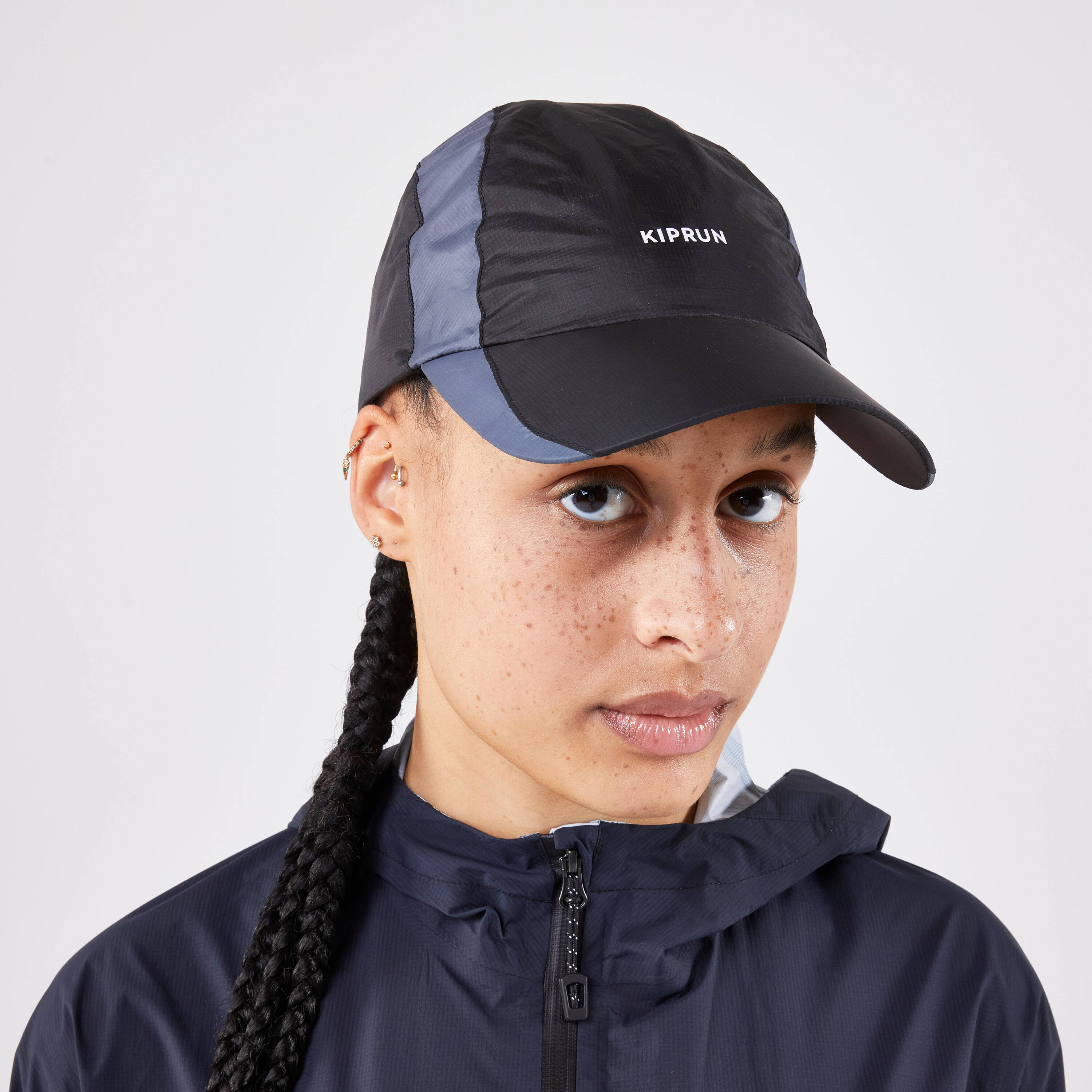 Men Women KIPRUN Running Adjustable Rain Cap - Black -  4