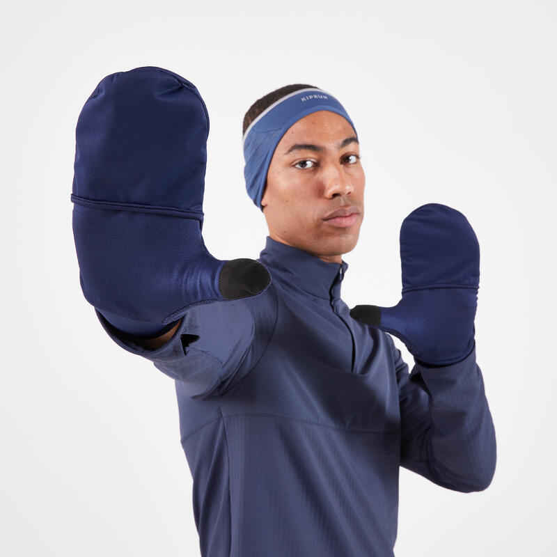 Handschoenen voor hardlopen dames Evolutiv V2 marineblauw