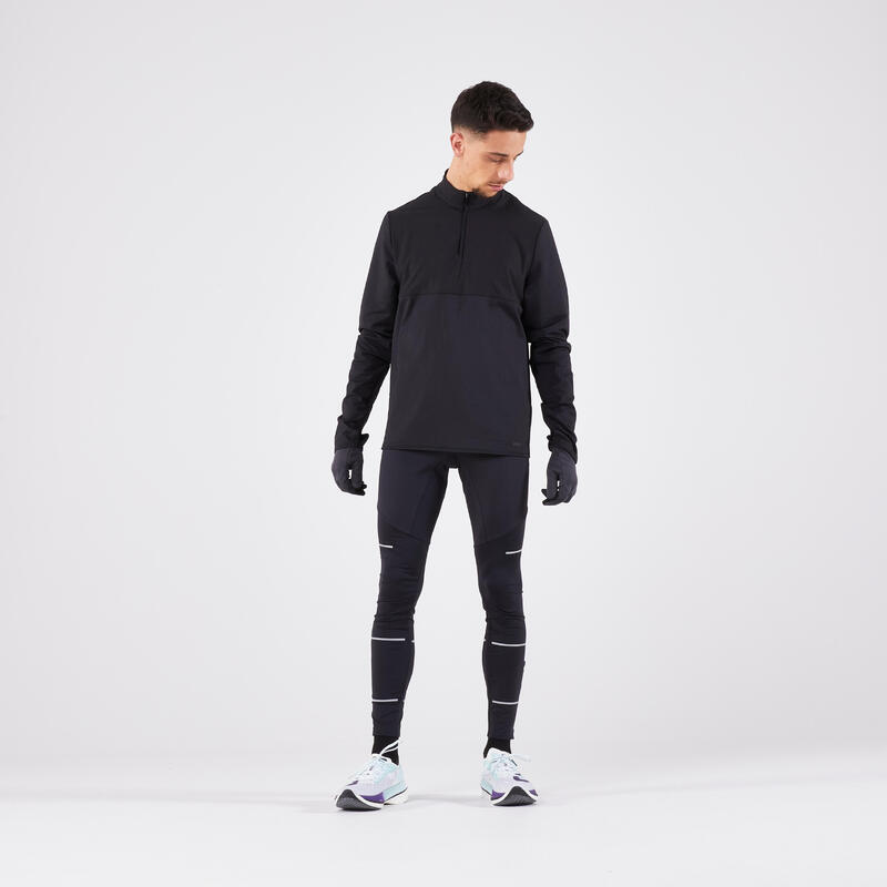 Mănuși tactile alergare Jogging Kiprun Warm 100 v2 Negru Adulți