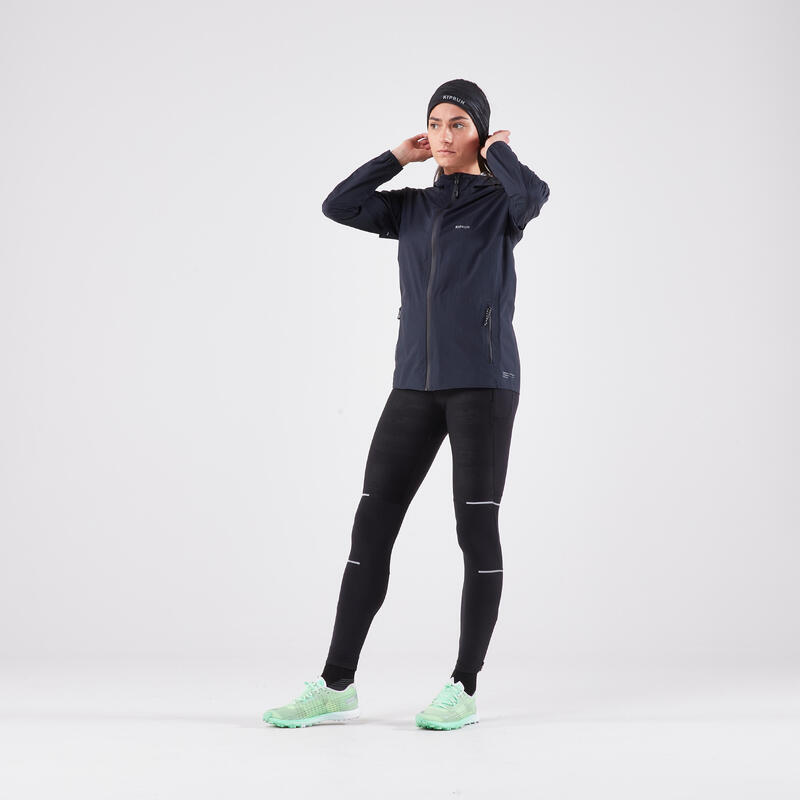 Tour de cou running chaud Homme Femme - KIPRUN Warm+ noir chine