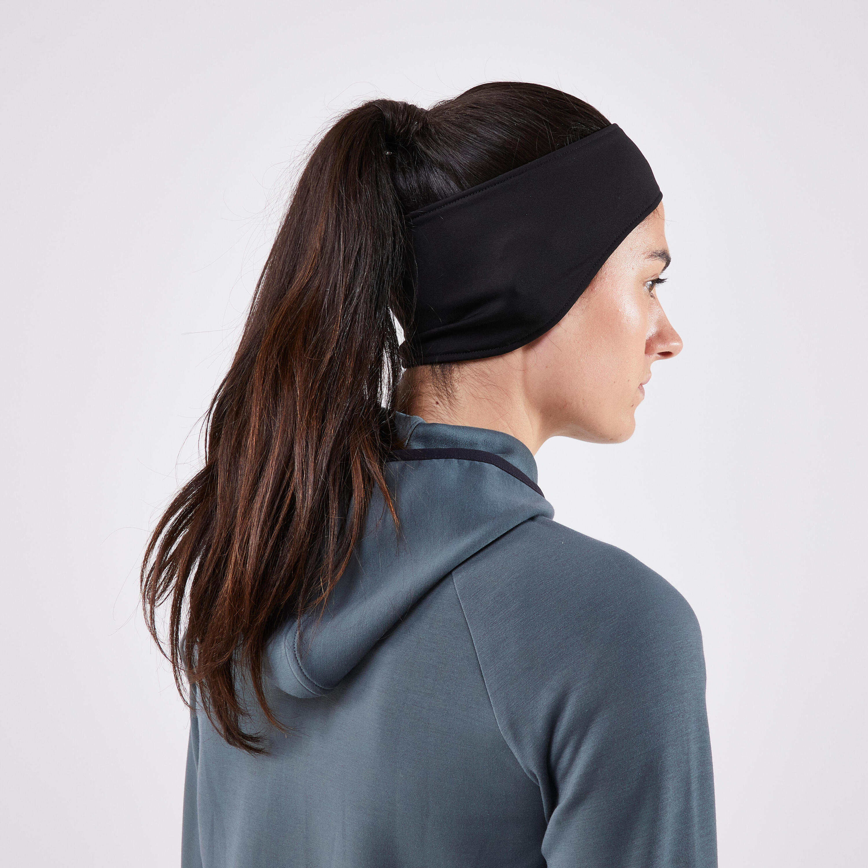 Bandeau running chaud homme femme - kiprun warm noir 6/10