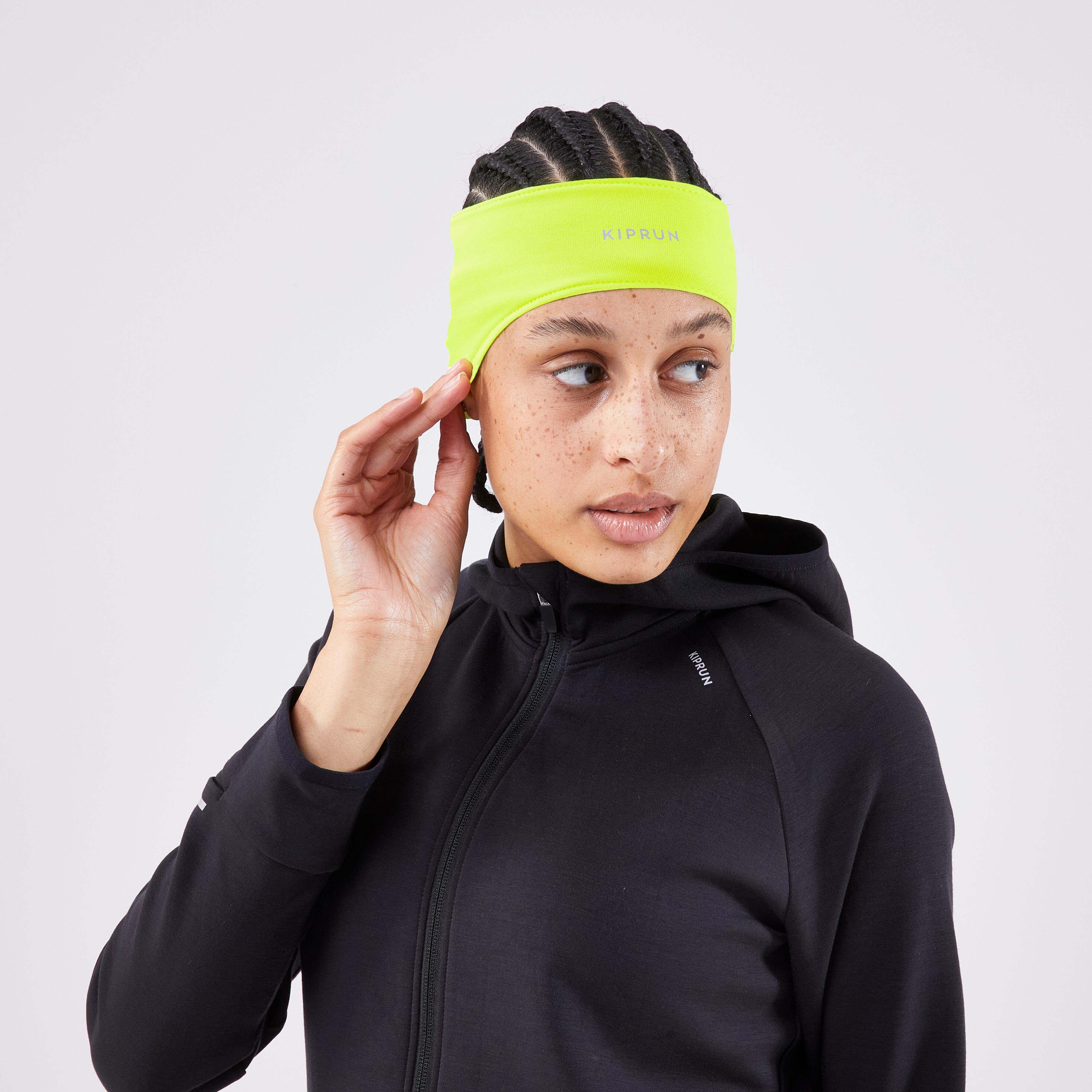 Men's and Women's Warm Running Headband - KIPRUN Warm yellow fl