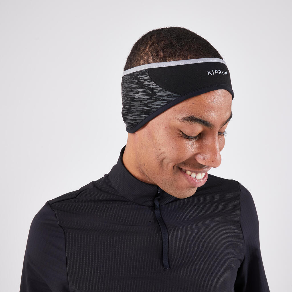 Bandeau running chaud Homme Femme - KIPRUN Warm + noir graph