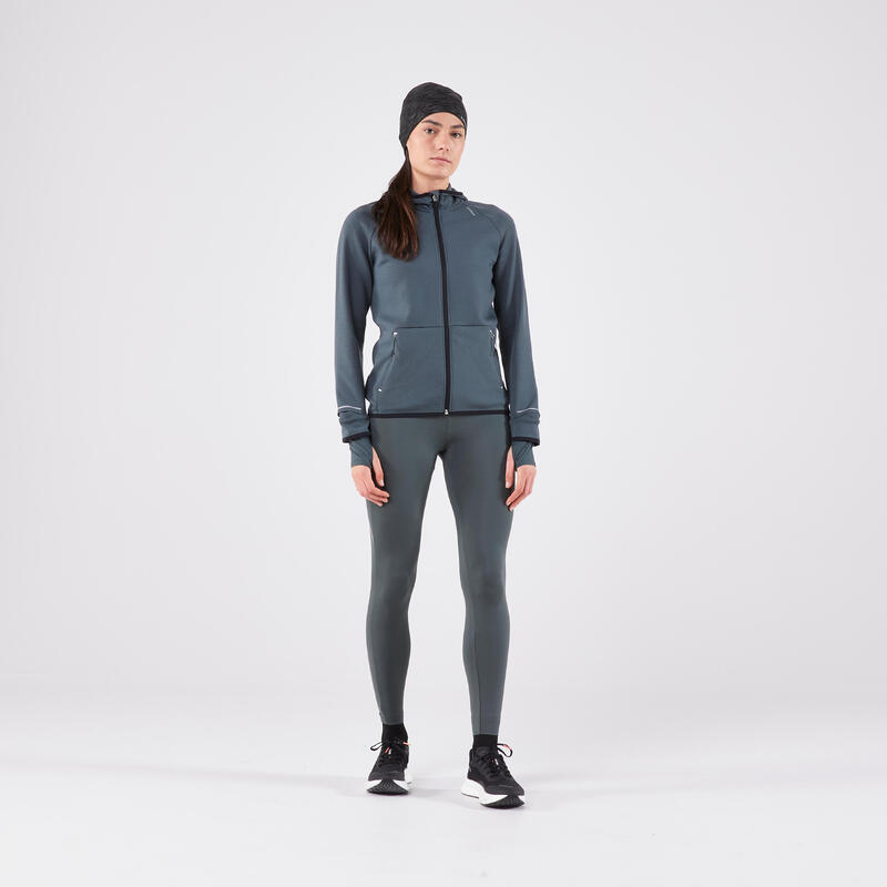 Tour de cou running chaud Homme Femme - KIPRUN Warm+ noir chine