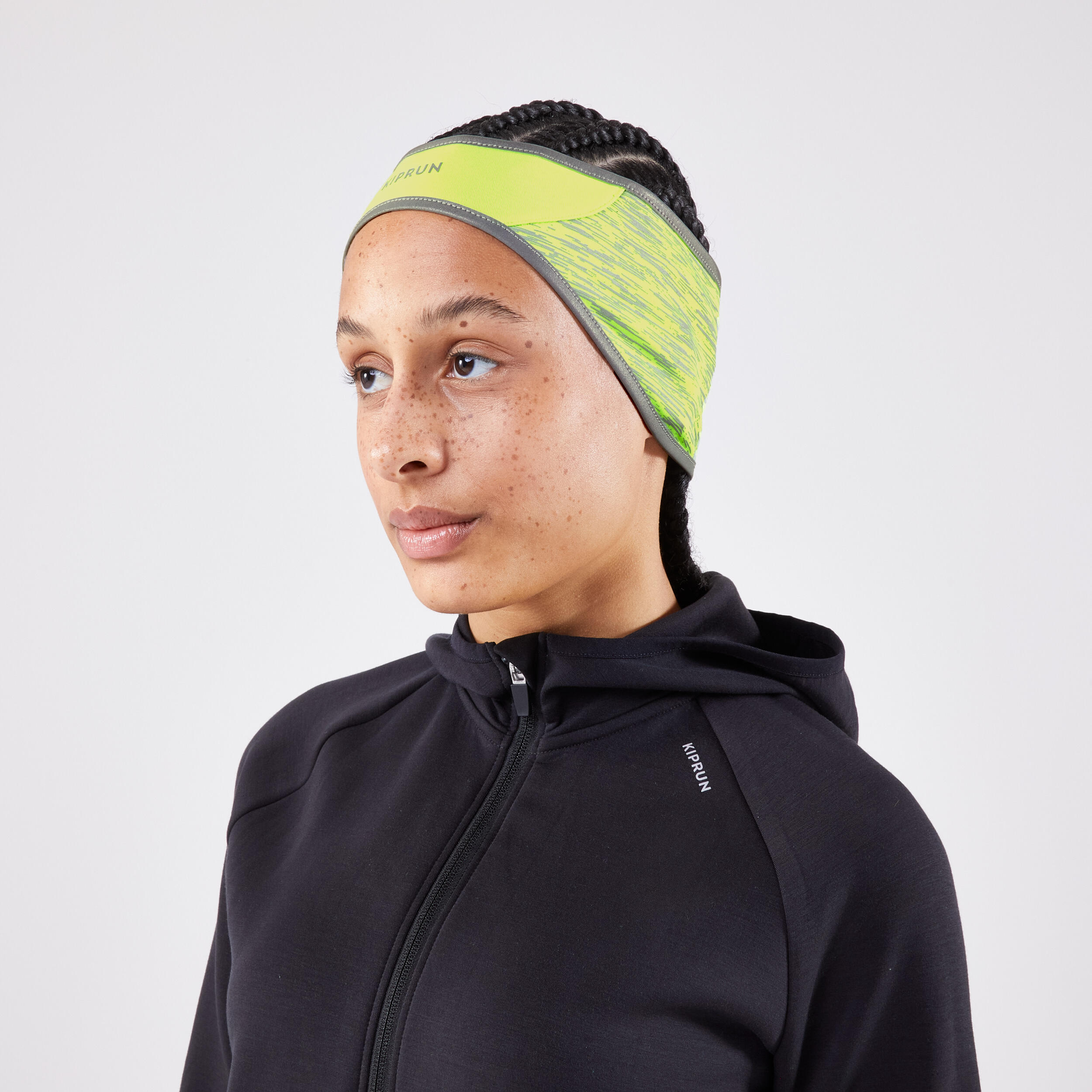 Warme hoofdband voor hardlopen Warm+ uniseks felgeel KIPRUN | Decathlon