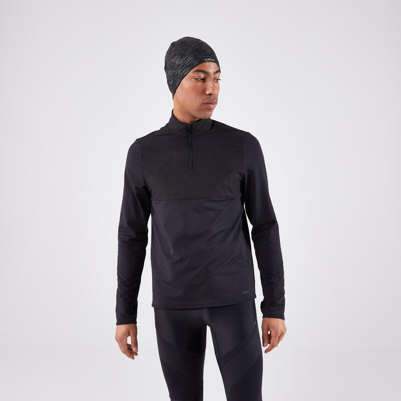 Bonnet running chaud Homme Femme - KIPRUN Warm + gris graph