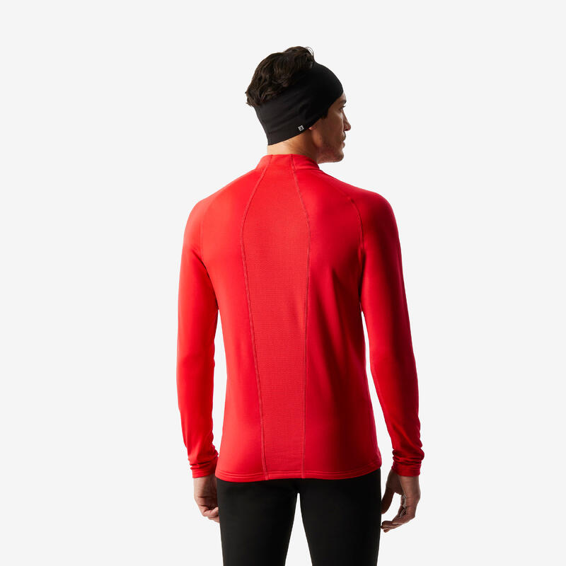 Sous-vêtement thermique de ski 1/2 zip homme, BL 500 rouge