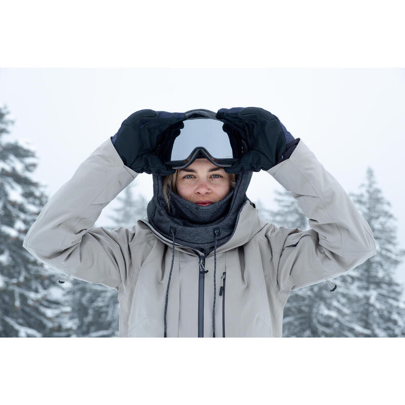 Yetişkin Kask Üstü Kayak Başlığı - Gri - 900