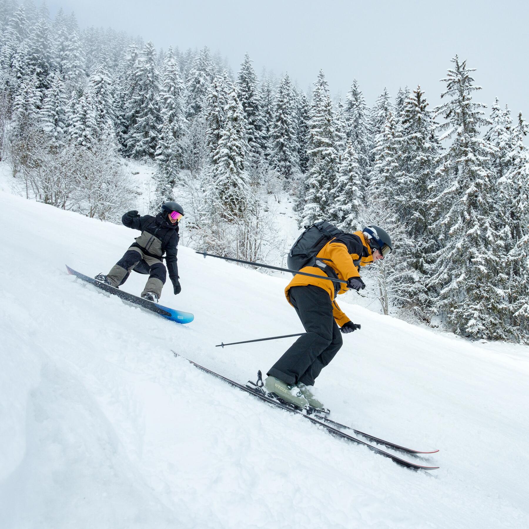 Skier en Snowboarder