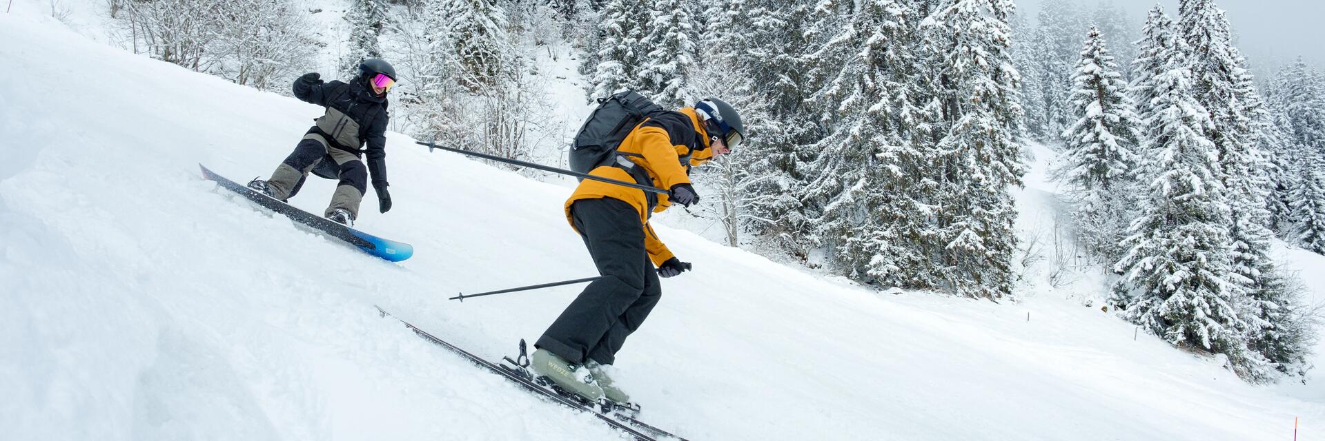 Decathlon ski e snowboard floresta de neve inverno