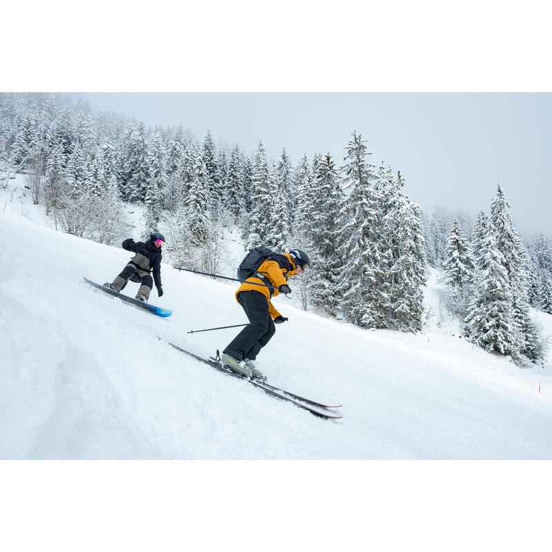 Veste de ski imperméable et résistante homme, 500 SPORT camel et noir