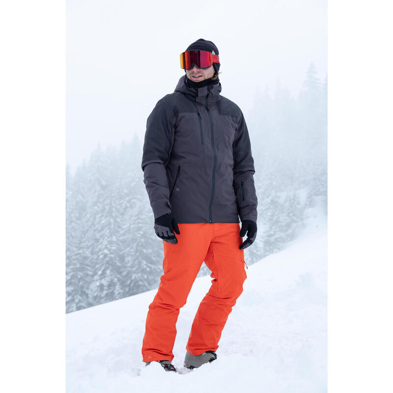 Pantalon de ski et snowboard très chaud et respirant  homme, 500 orange
