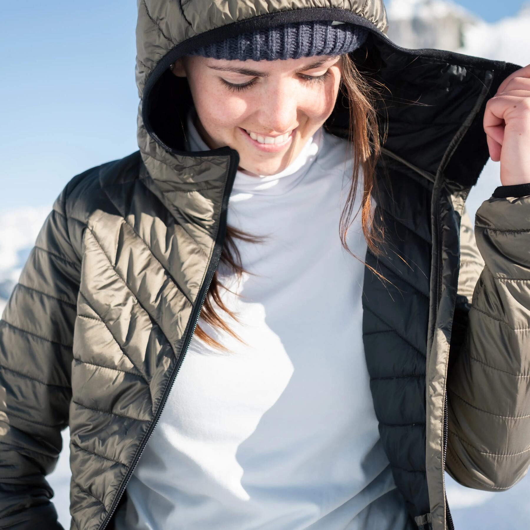 femme doudoune première couche de ski snowboard decathlon quechua winter