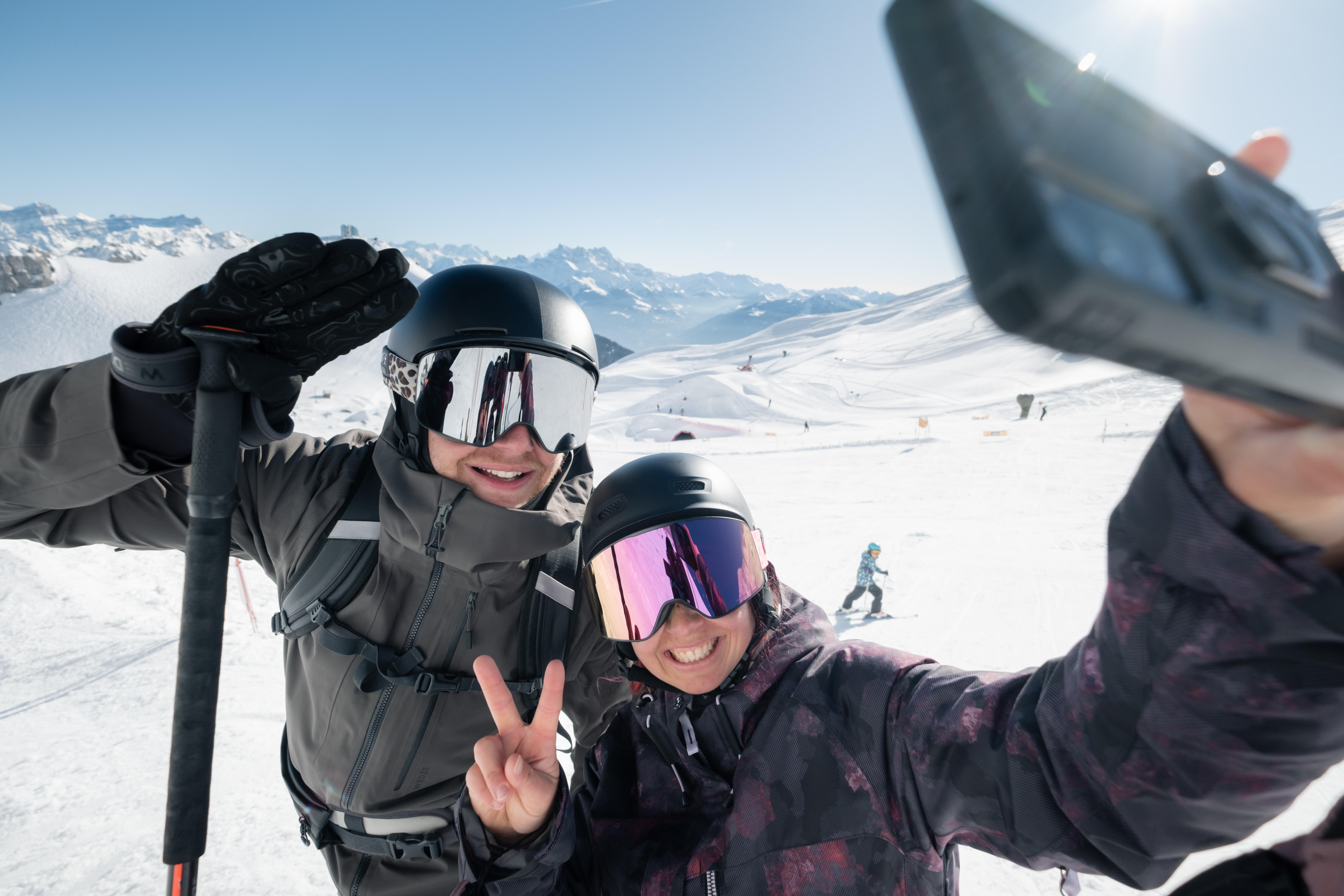 Fine Weather Interchangeable Ski Goggles, G 900 C HD - WEDZE