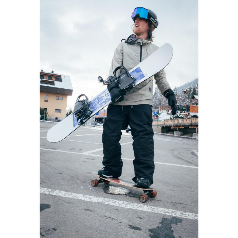 Casaco de snowboard leve e confortável 1/2 fecho homem, SNB 100 verde