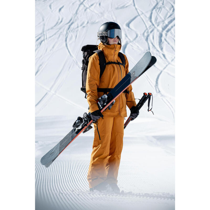 Veste de ski et snowboard chaude et respirante femme, FR 500 camel