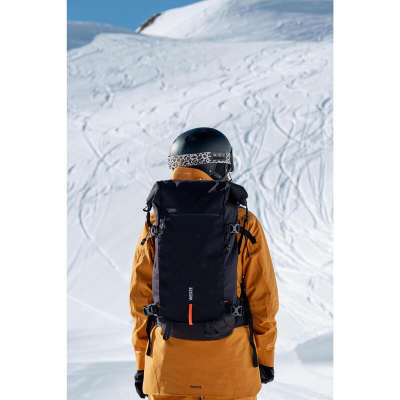 Sac à dos ski/ snowboard freeride Roll top, Robust Freeride 30L noir