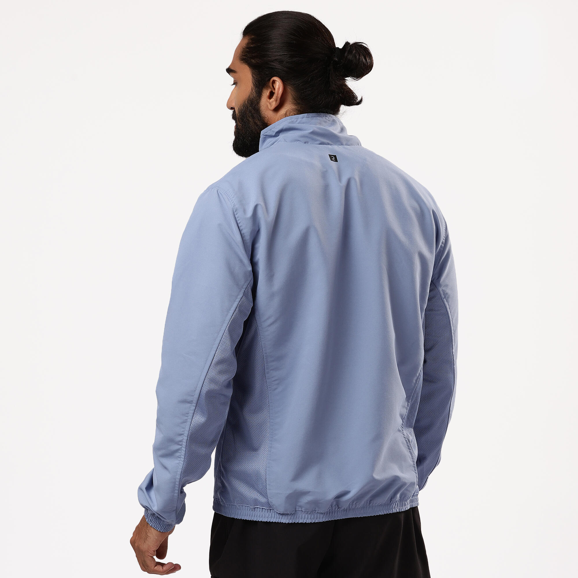 Men's Cardio Fitness Tracksuit Jacket FJA 100 - Indigo 7/8