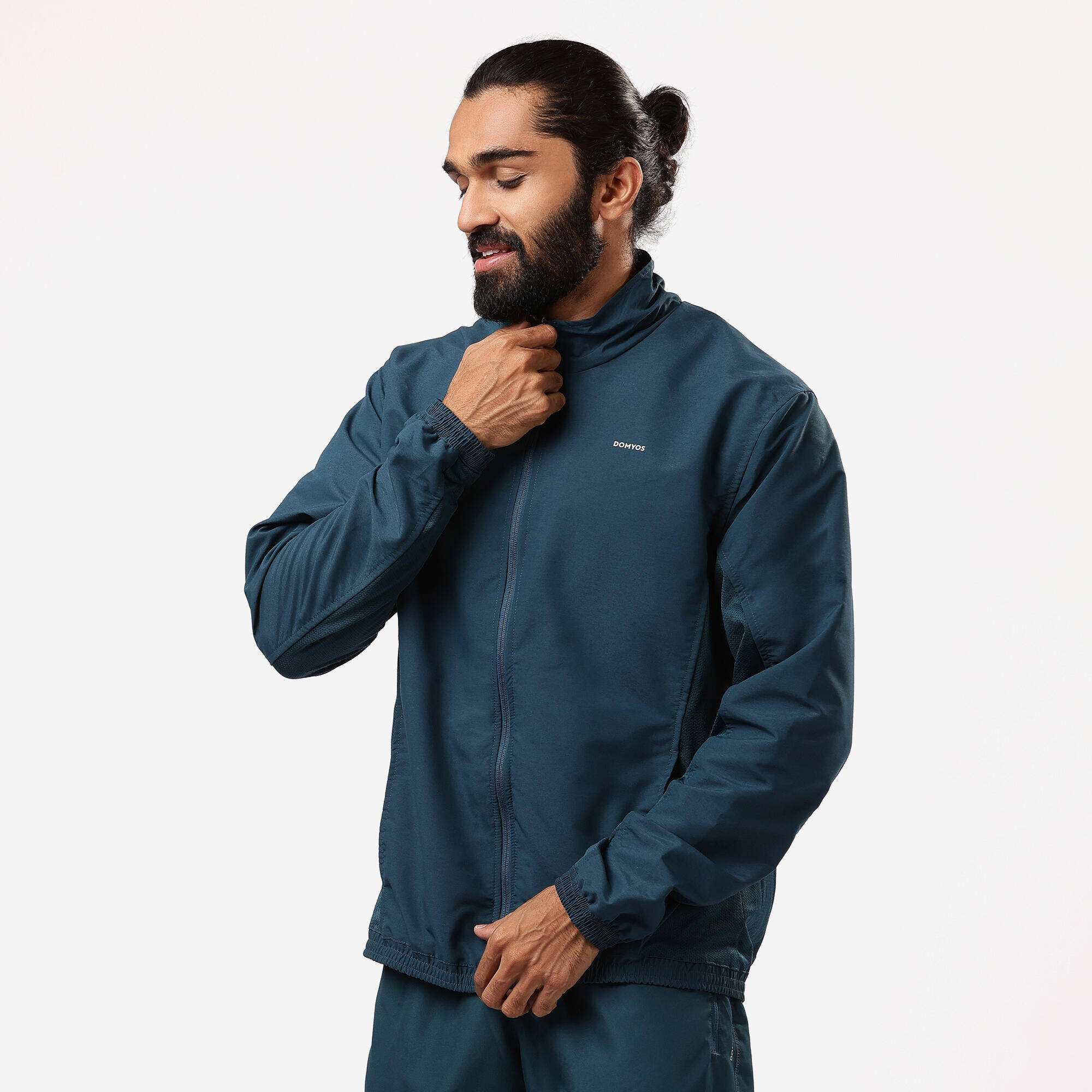 Men Fitness Tracksuit Jacket with Moisture Management FJA 100 - Turquoise Blue -  4