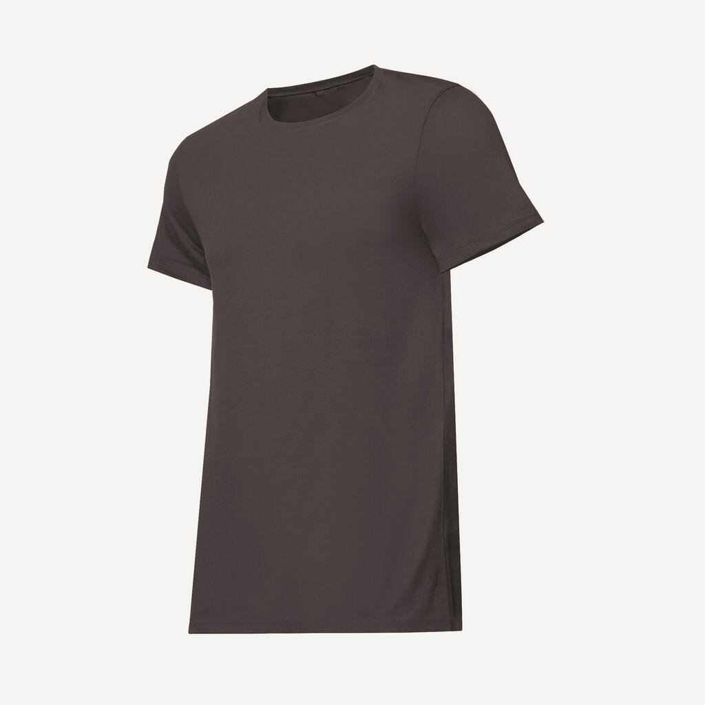 Men's short-sleeved cotton T-shirt, pearl grey