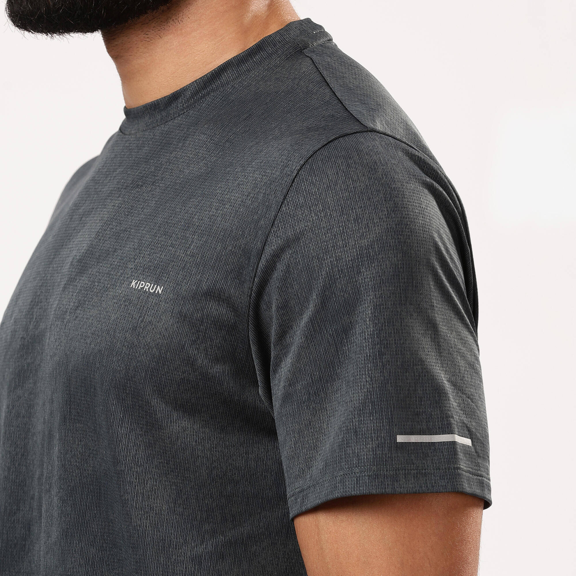 Kiprun Run 500 Men's breathable running T-shirt - brown/grey -  5