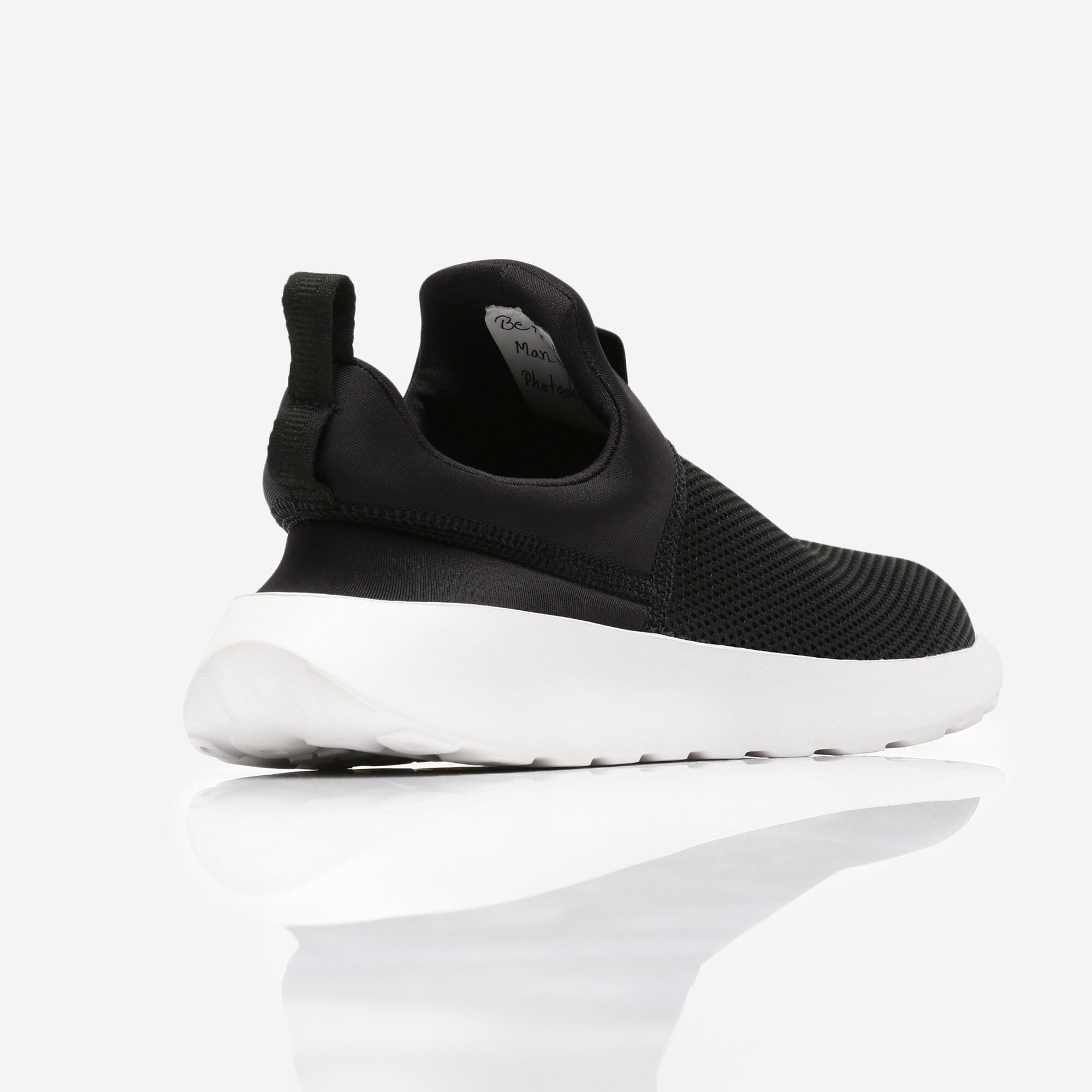 Be Fitted Men Walking Slip On Sneakers - Flexible EVA Sole, Cushioned - Black