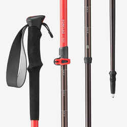 1 fast and precise adjustable hiking pole - MT500 red