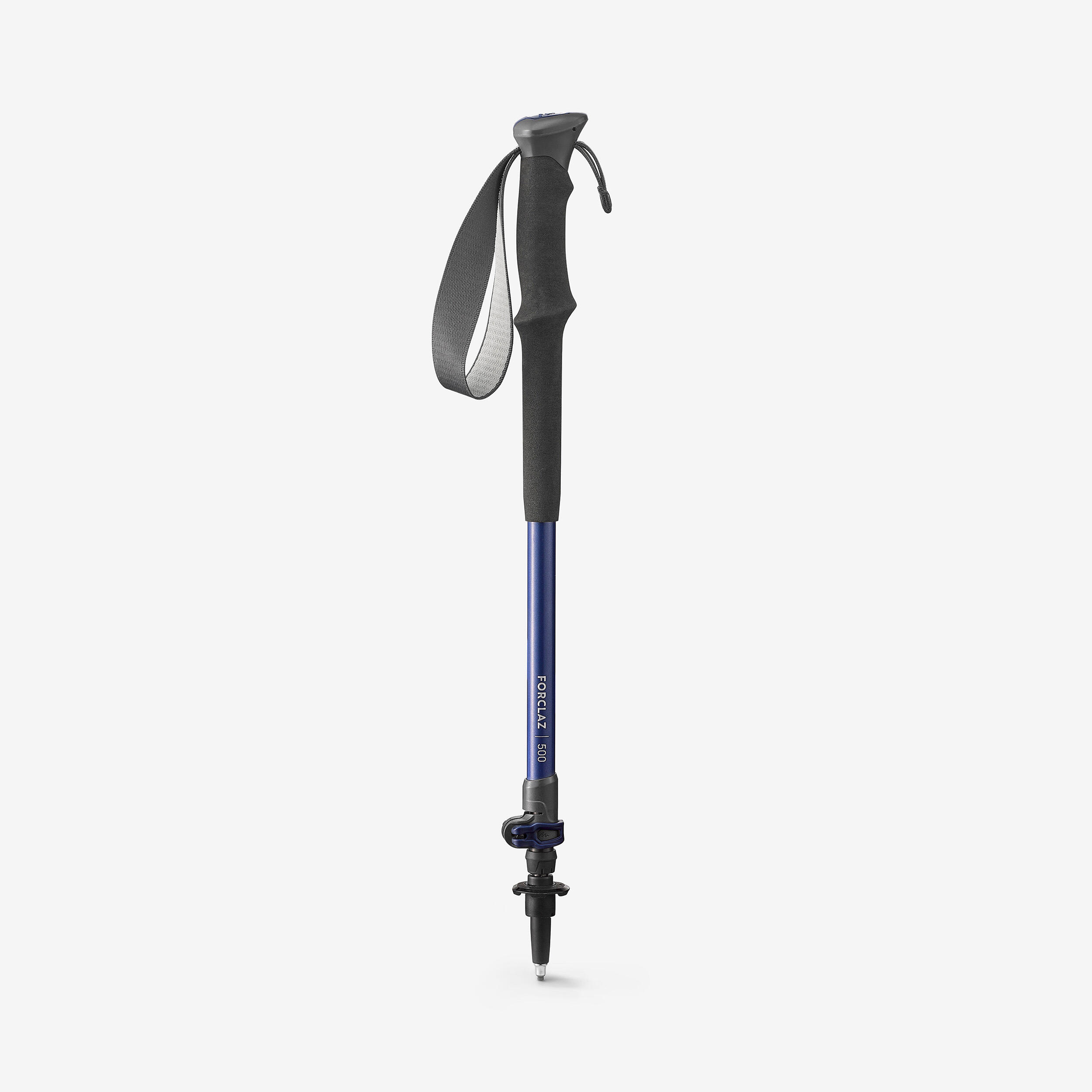 FORCLAZ 1 Hiking Pole with quick and precise adjustment - MT500 Blue