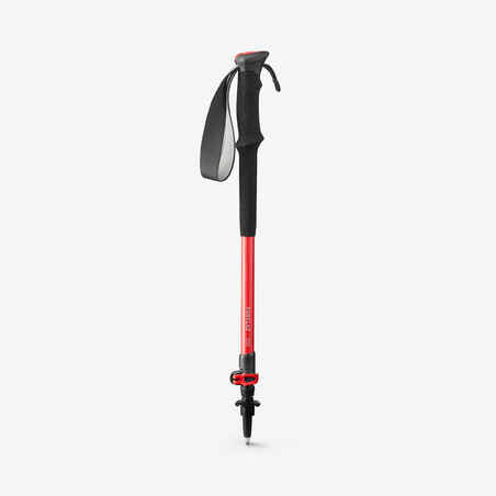 1 fast and precise adjustable hiking pole - MT500 red