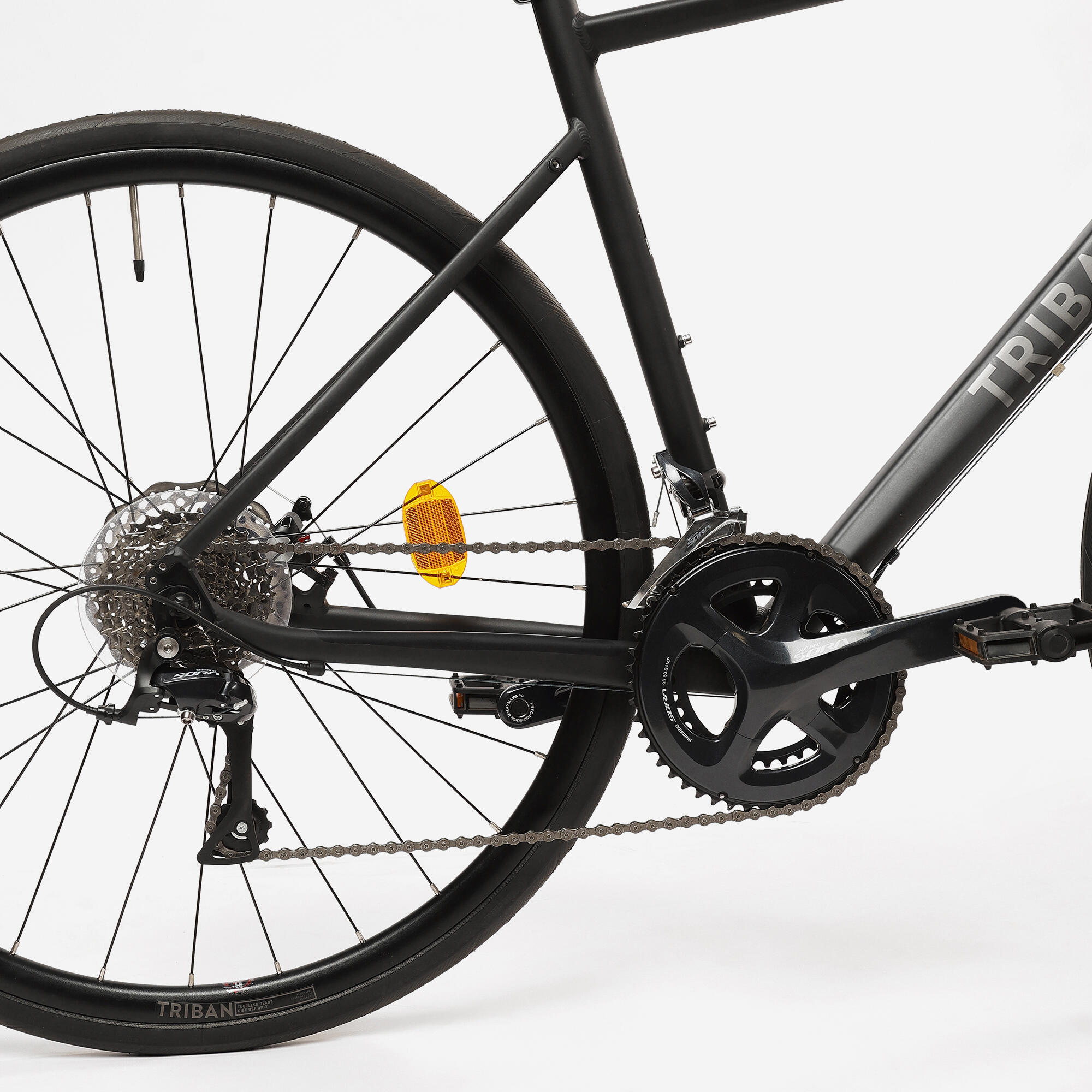 Road Bike Triban RC500 Shimano 2x9 Carbon Fork Promax Disc Alu Frame