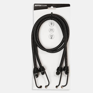 Tensioner Unisex Bungee Cord Twin Pack Durable Elastic Secure Tie Down Luggage Cycling - Black