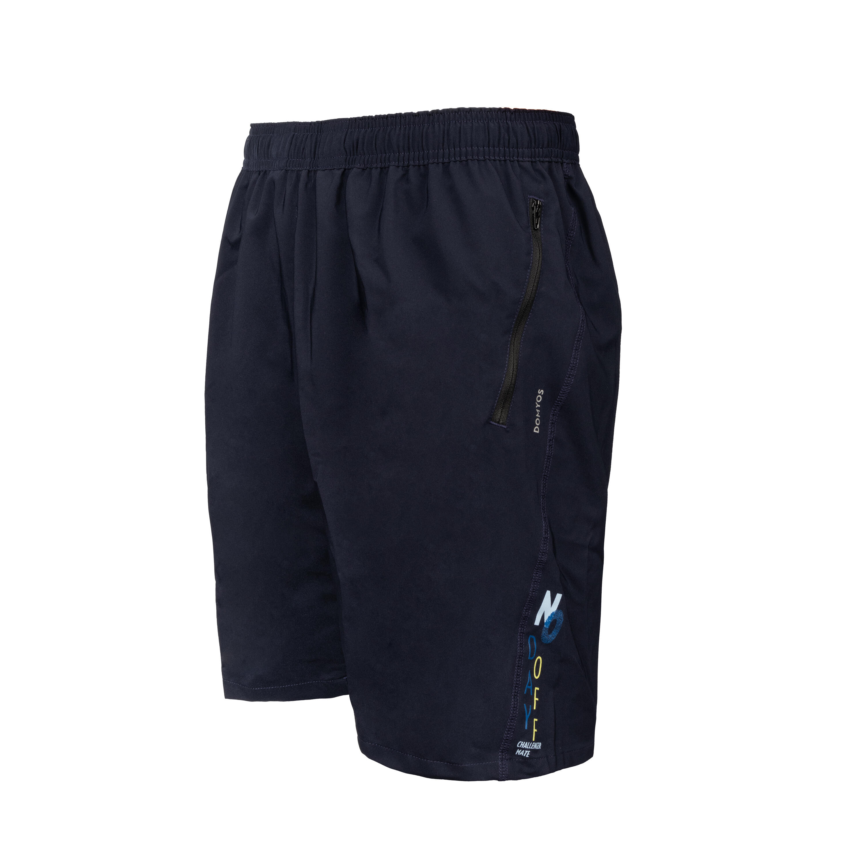 domyos Men Sports Gym Shorts Polyester With Zip Pockets - Blue/Black-picture-17