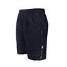 Men Sports Gym Shorts   Polyester With Zip Pockets - Blue/Black