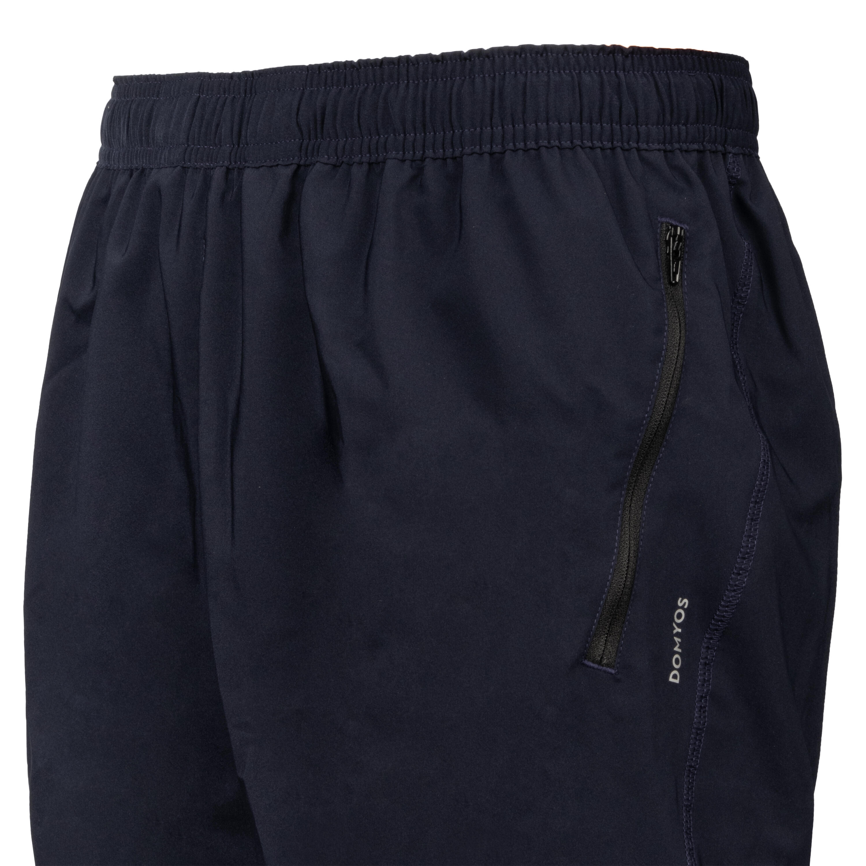 Men's Breathable Fitness Shorts with Zip-Up Pockets - Blue/Black 4/4