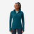 Pull technique à capuche en laine mérinos femme - alpinism bleu