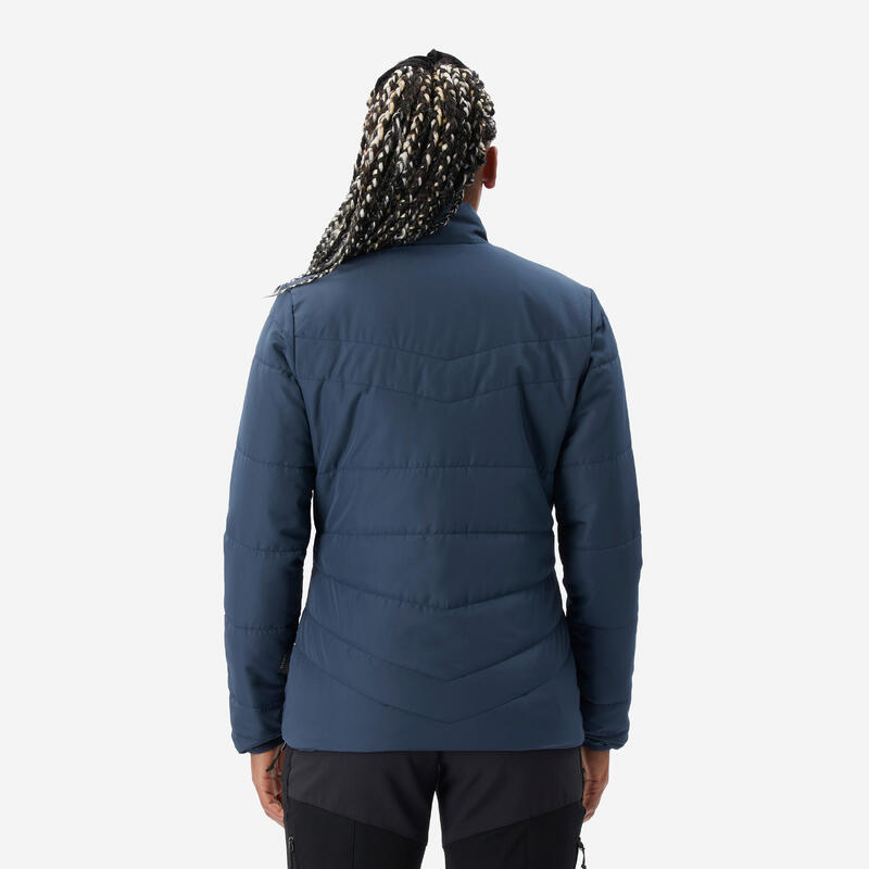 Doudoune de trek synthétique femme, MT50 5°C bleu