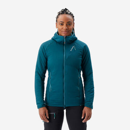Doudoune synthétique d'alpinisme femme - alpinism vert fonçé