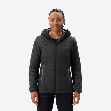 Ženska postavljena jakna za treking sa kapuljačom MT100 -5 °C