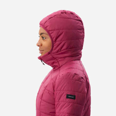 Women's Mountain Trekking Padded Jacket with Hood - MT100 -5°C