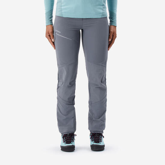 Pantaloni alpinismo donna ALPINISM LIGHT EVO grigio chiaro