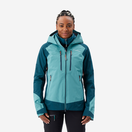 Veste imperméable d&#039;ALPINISME Femme - ALPINISM EVO Bleu