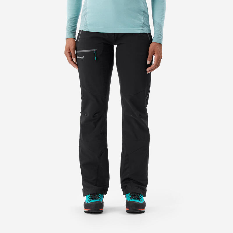 Pantalón de montaña y alpinismo perlante Mujer Simond Alpinism negro