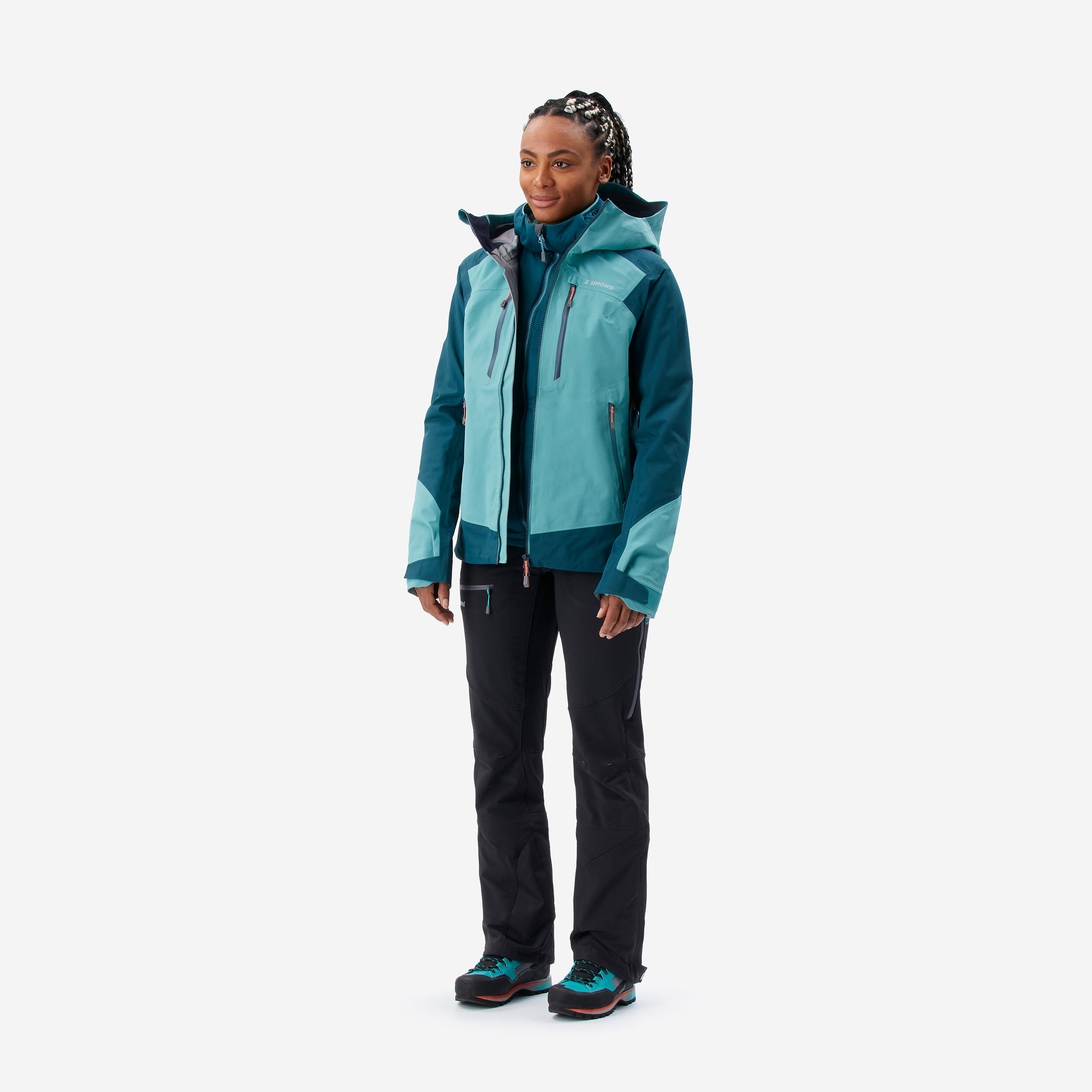Waterdichte jas voor bergsport dames Alpinism Evo blauw 2/12