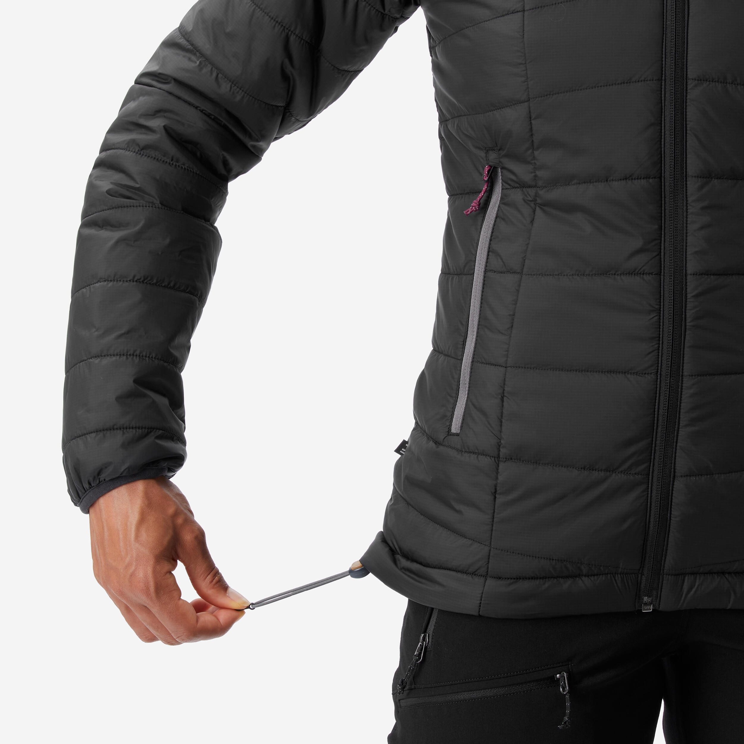 Women’s Padded Winter Jacket – MT 100 Black - FORCLAZ